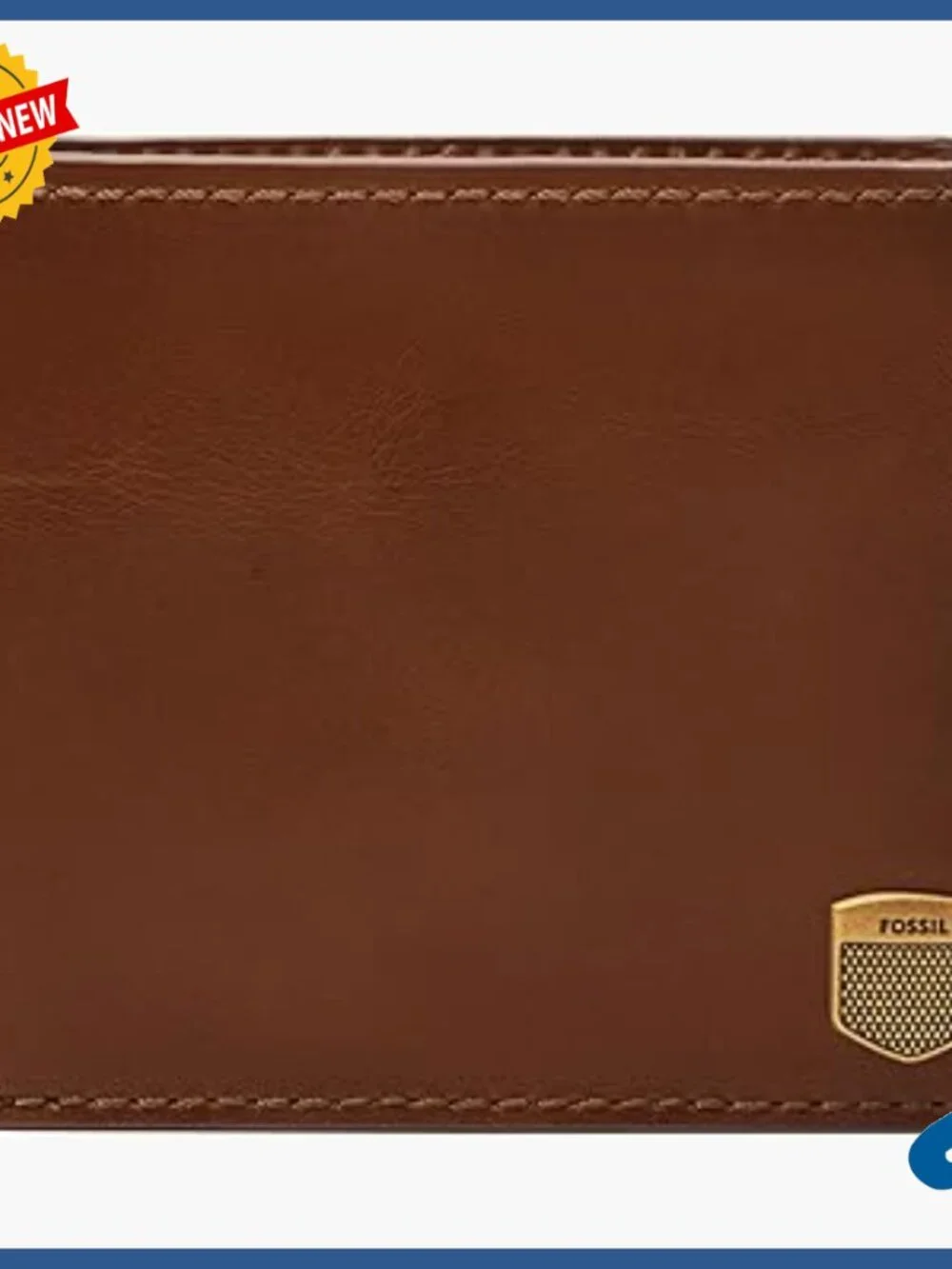 Genuine Leather Bifold Wallet with ID Window and Card Slots